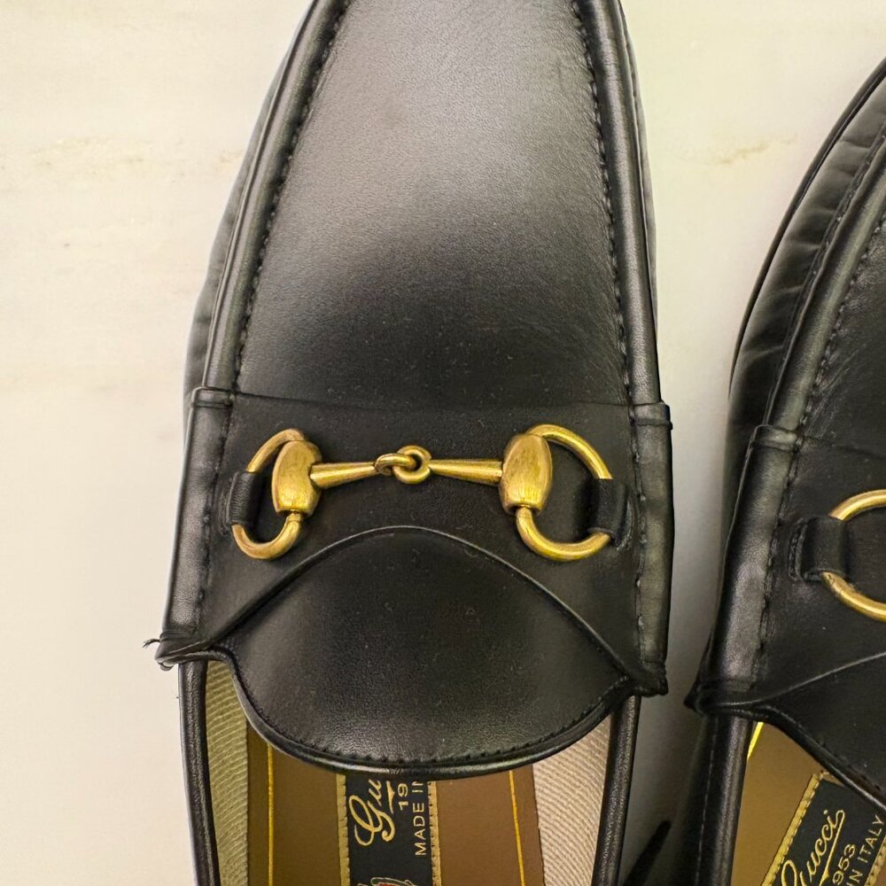 Brand New In Box! Beautiful Black 1953 Gucci Men's Loafers - 9.5 UK/10.5 US - Picture 7 of 12